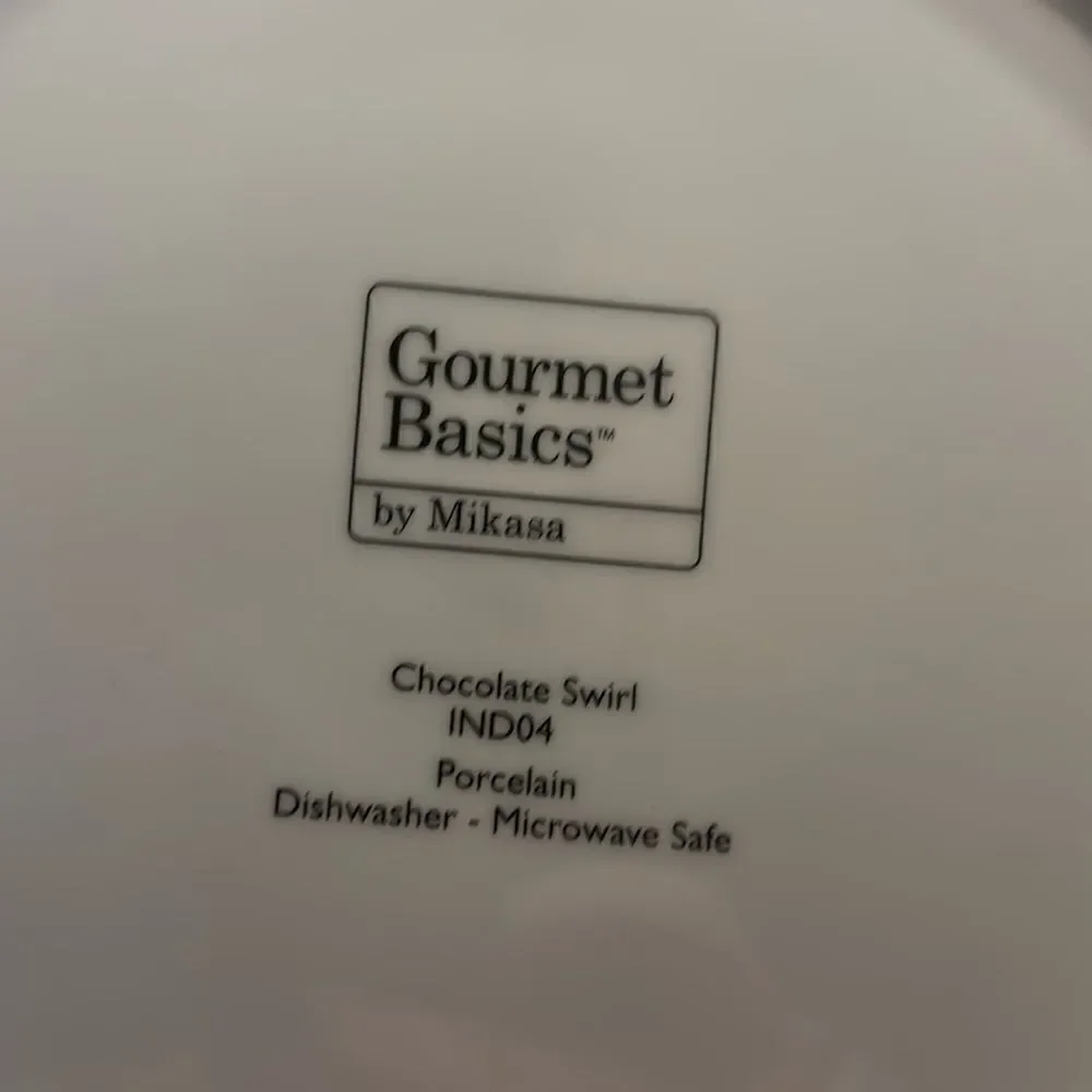 Mikasa Gourmet Basics Chocolate Swirl Salad or Dessert plate replacement